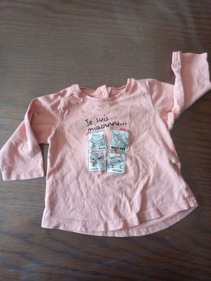 T-shirt "je suis miaou" manches longues 6mois