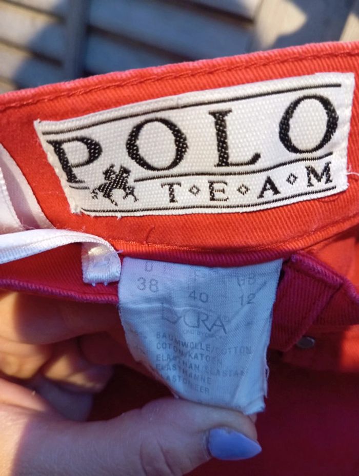 Pantalon rouge Polo team taille 40 - photo numéro 3