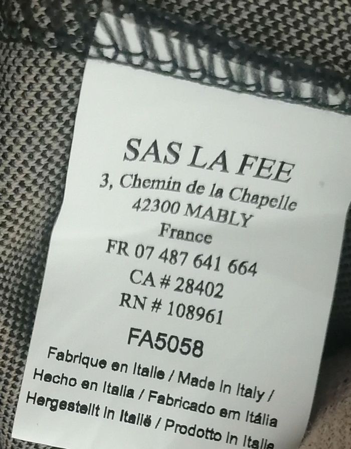 Robe d'hiver motif géométrique noir beige tendance Taille M La Fée Maraboutée - photo numéro 10