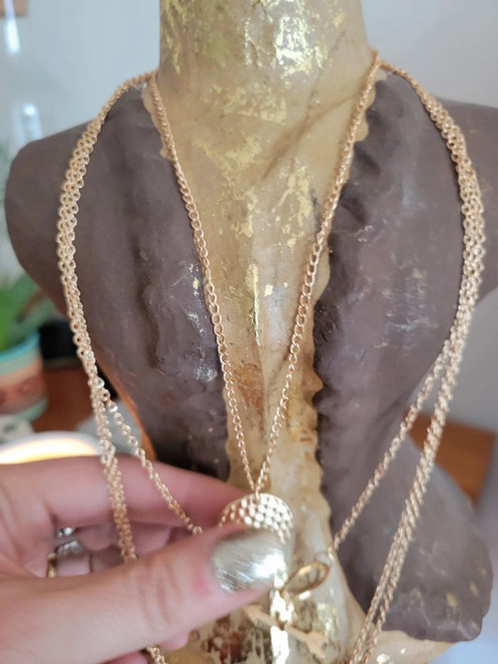 Collier blin bling 4 rangs différents - photo numéro 3