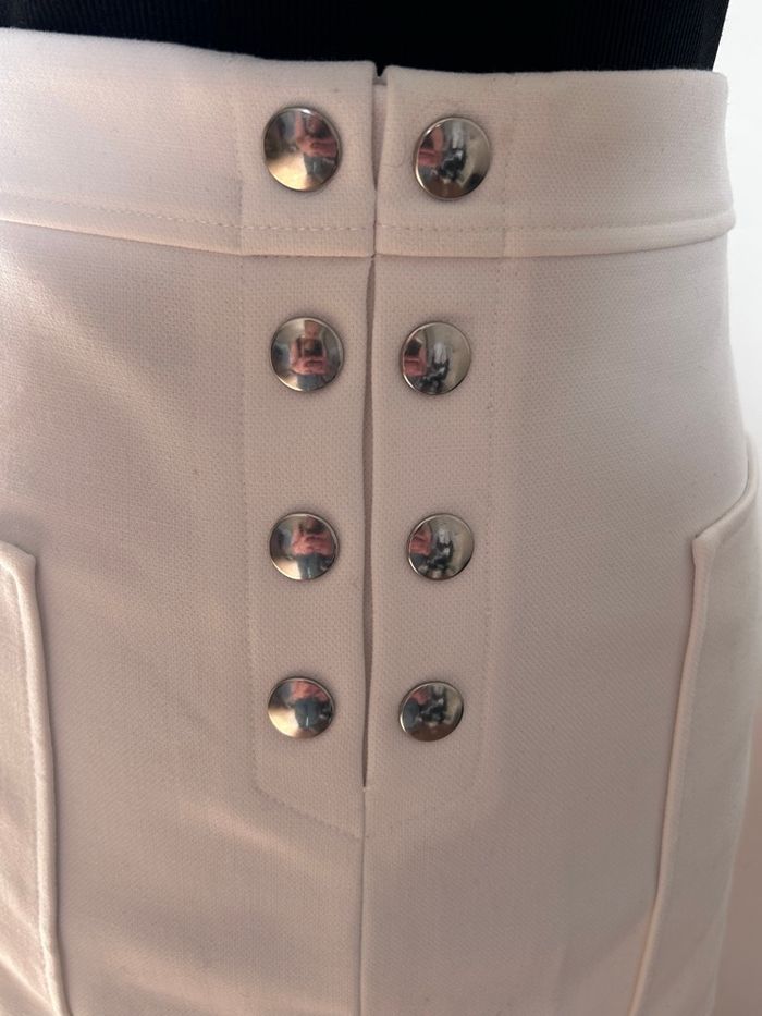 Jupe blanche taille haute Caroll – T42 - photo numéro 3