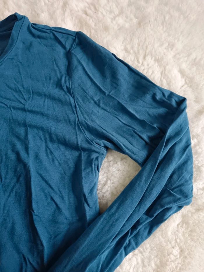 Teeshirt manche longue bleu Majestic Filatures - photo numéro 4
