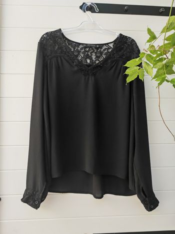 Chemisier en dentelle XL noir