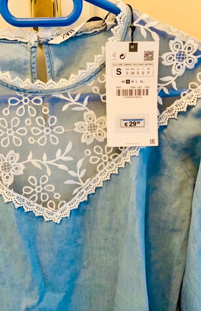 Chemise manches longues femme Zara taille S - photo numéro 3