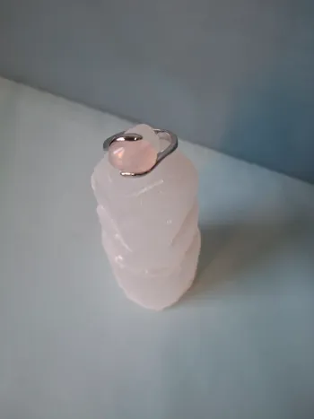 Bague en Quartz rose - Taille 19