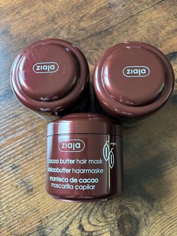 Lot de 3 pots de masque  réparateur pour les cheveux  aux beurre de cacao vegan