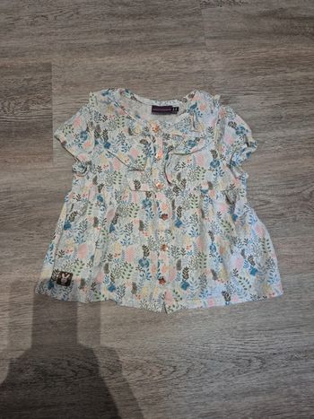 Blouse manches courtes à fleurs Sergent Major