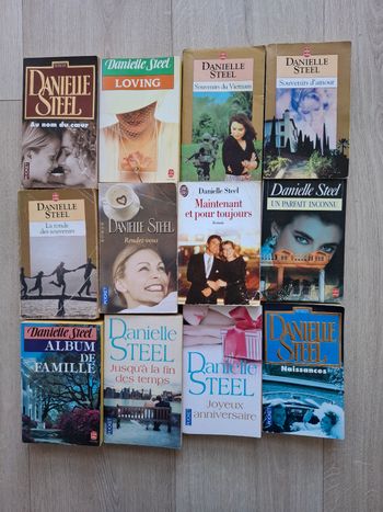 Lot de 12 romans de Danielle Steel en bon état