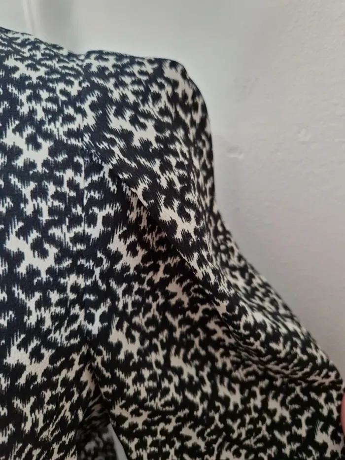 Blouse ikks taille 40 noir et crème - photo numéro 4