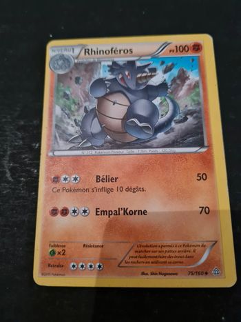 Carte pokémon Rhinoferos 75/160