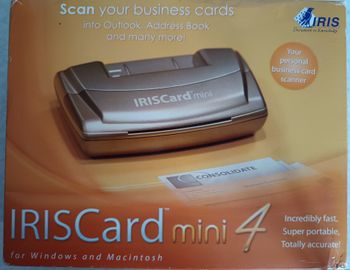 Scanner portable Iris Card Mini 4 pour cartes de visite Neuf complet Win & Mac