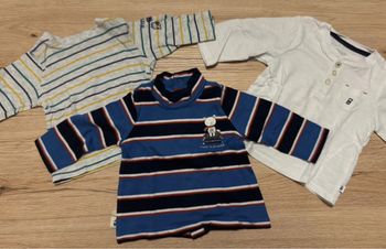 Lot 3 T-shirts manches longues 3 mois