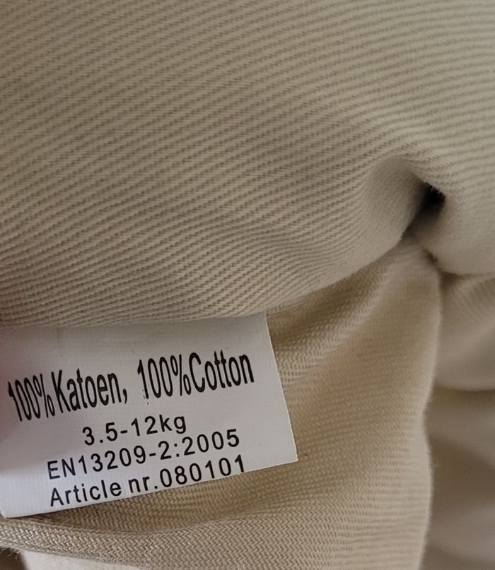 Porte bébé beige 100% coton minimonkey - photo numéro 5