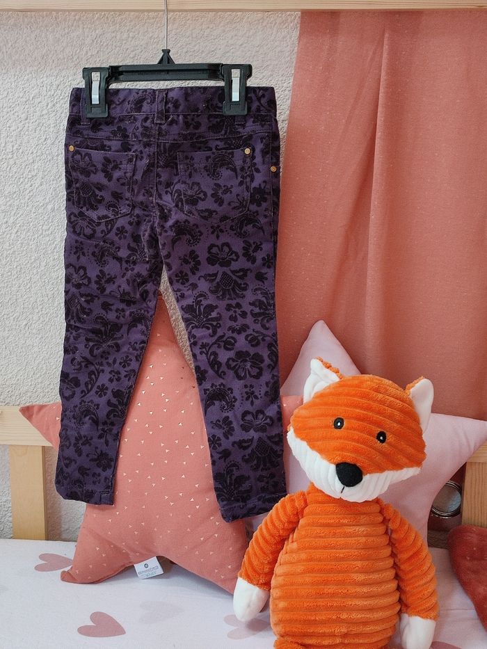 Pantalon Jean et velours - Violet foncé - 2 ans - Très bon état - In extenso - photo numéro 4