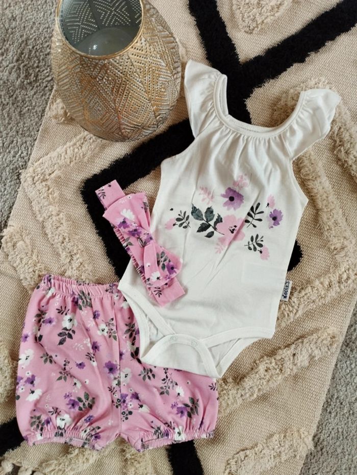 Ensemble fleuri 3 pièces 🩷
