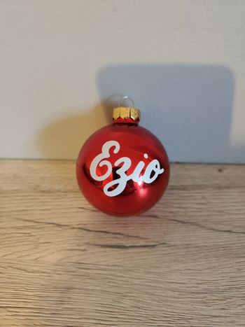 Boule de noël prénom