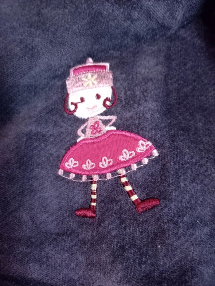 Robe velours violette in extenso 9mois tbe - photo numéro 3