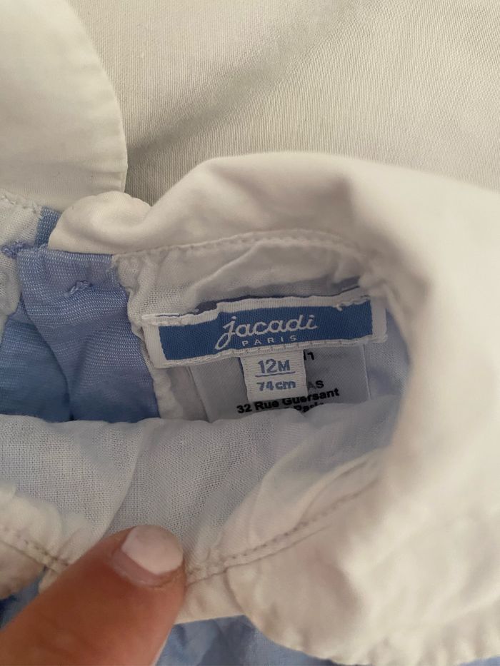 Robe débardeur jacadi bleu ciel taille 12 mois - photo numéro 3