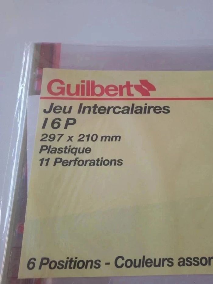 Jeu 6 intercalaires guilbert - photo numéro 2
