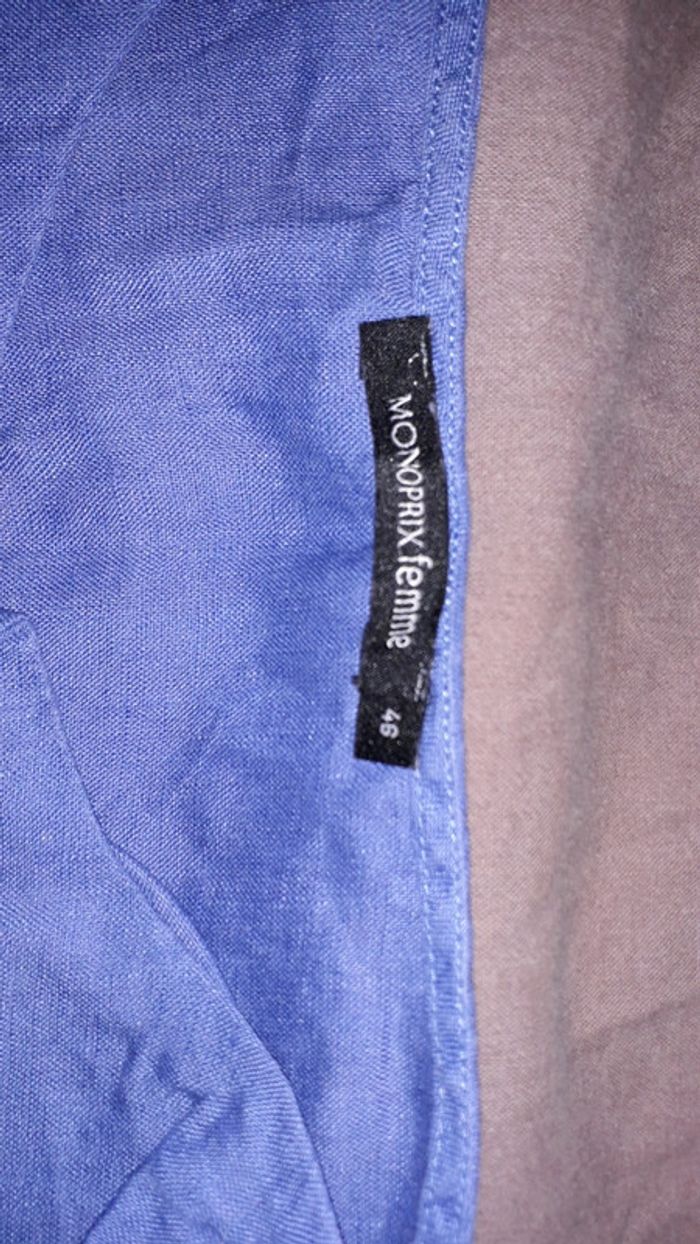 Blouse bleu couleur jean - photo numéro 2