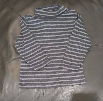 Tee-shirt manches longues col roulé