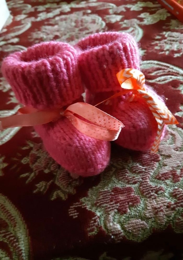 Paire de chaussons laine bébé - photo numéro 4