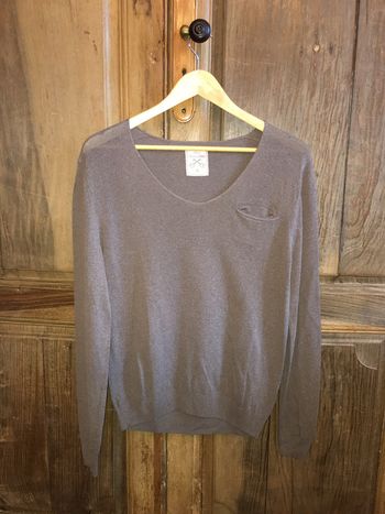 Pull à poche manches longues homme Devred marron