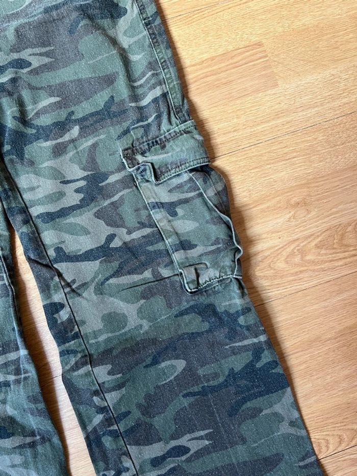 Jean cargo à imprimé camouflage poche à rabat taille L - photo numéro 4
