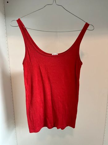 Débardeur côtelé rouge Undiz, Taille S