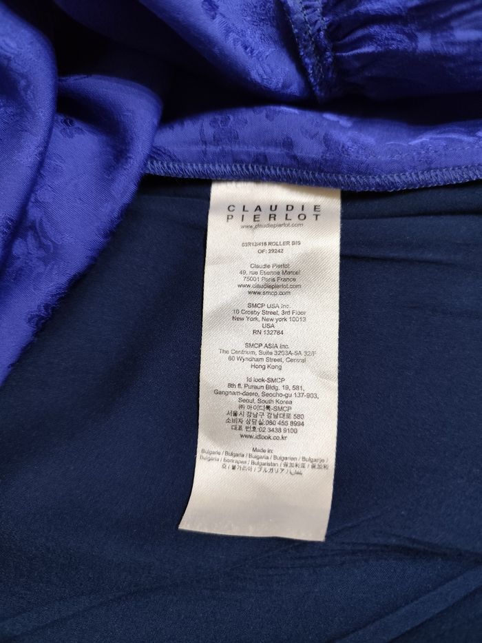 Robe Claudie Pierlot taille 36 bleu dur toutes saisons - photo numéro 9