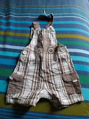 Salopette short 3 mois