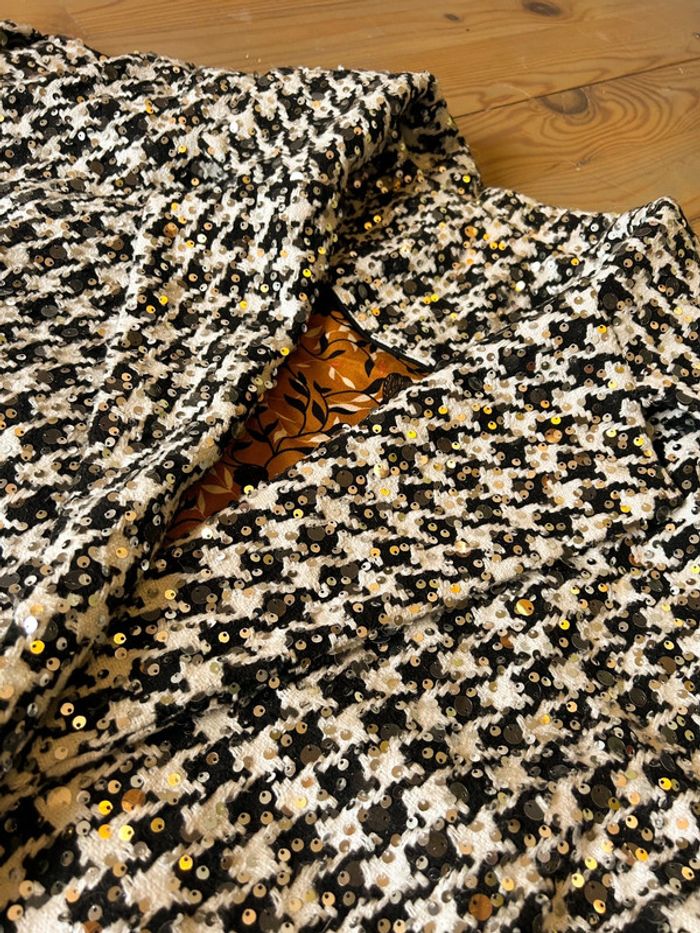 manteau handmade oversize pied poule 44 - photo numéro 5