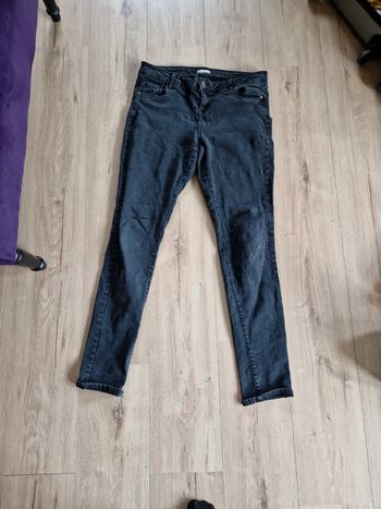 Jeans slim skinny camaïeu gris taille 42