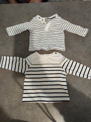 Lot tee shirt marinière