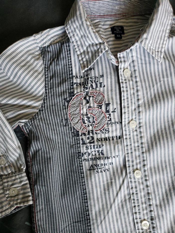 Chemise manches longues terre de marins 4 ans - photo numéro 2