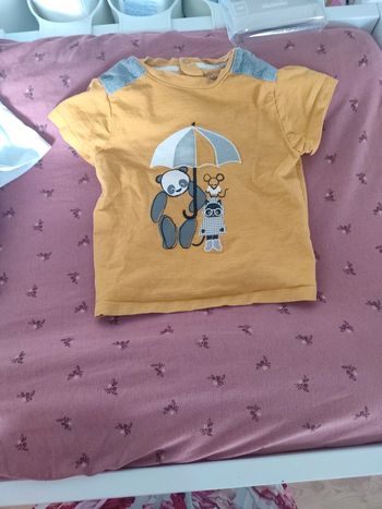 Lot de 2 t shirt manches obaibi 6 mois