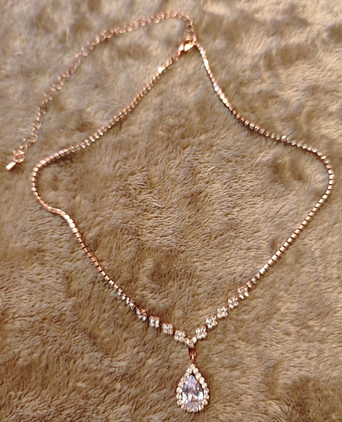 Parure Luxe Noël Chic 💎 Mariage Cérémonie Or Rosé - Cadeau Prêt à Offrir - photo numéro 3