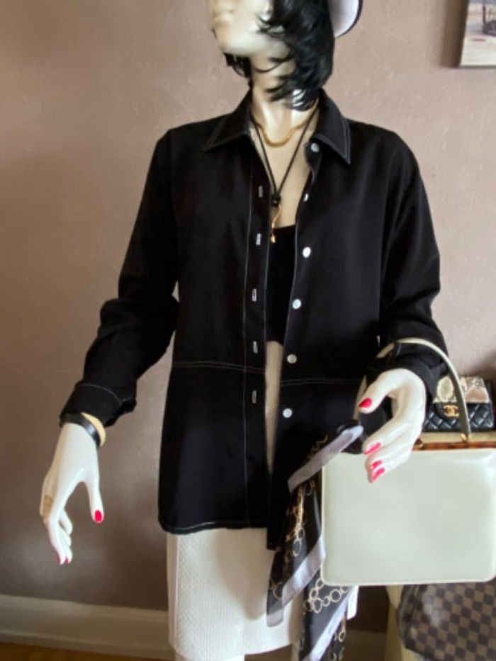 Surchemise longue noire T42 Ici Et Maintenant