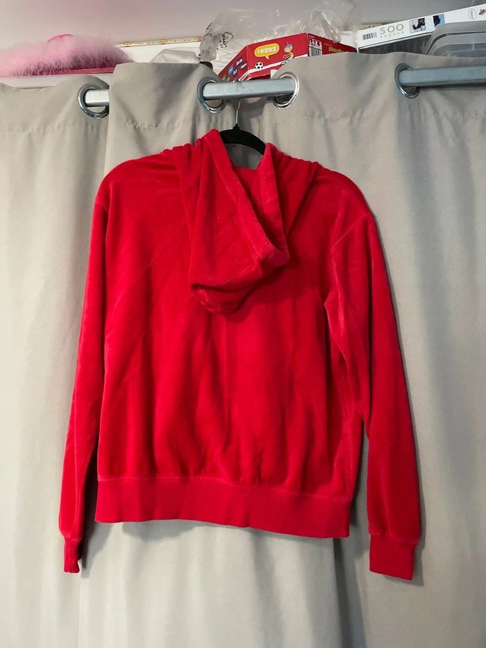 Sweat à capuche rouge velours - photo numéro 2