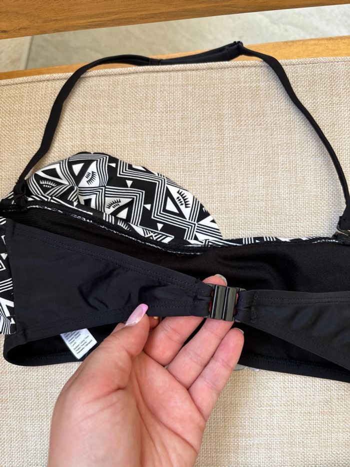 maillot de bain 2 pièces noir et blanc - photo numéro 4