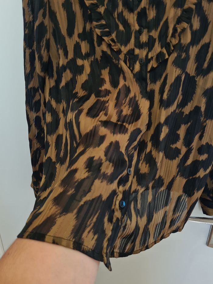 Chemisier blouse mango taille S - motif léopard - photo numéro 6