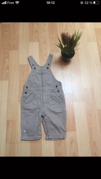 Salopette gris garçon