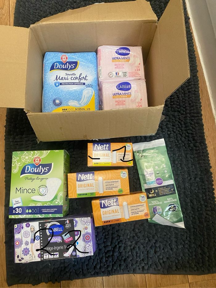 Carton de protection hygiénique