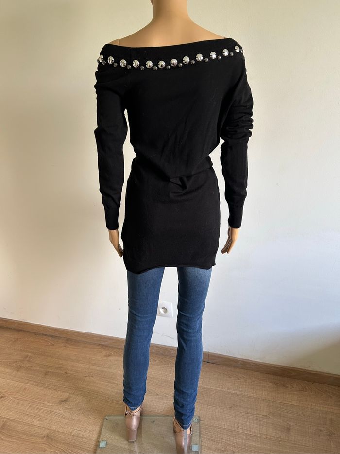 Pull noir asymétrique à manches longues Liu Jo taille M TBE - photo numéro 6