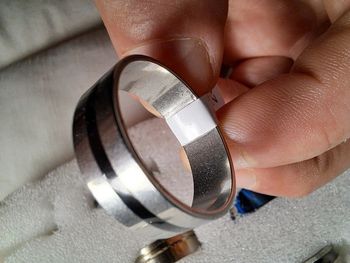 Bague acier inoxydable argentée