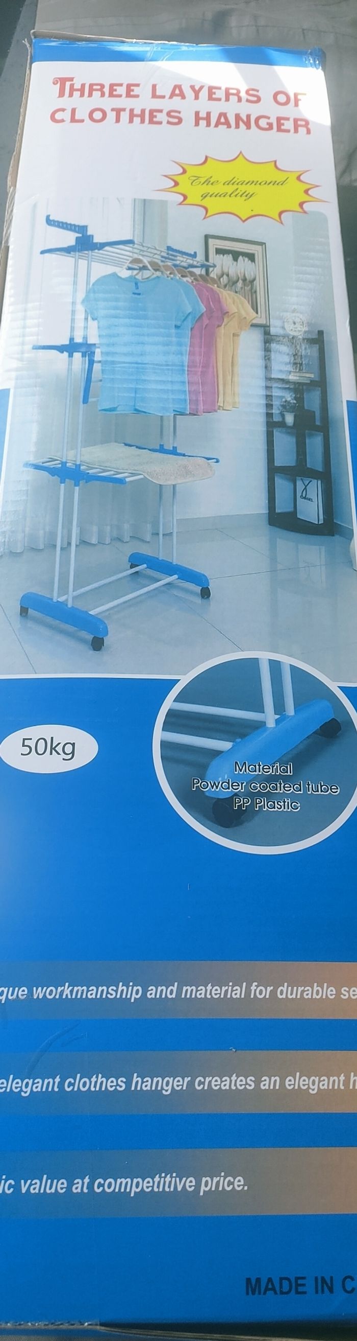 Séchoir à linge pliable capacité 50kg hauteur 178cm