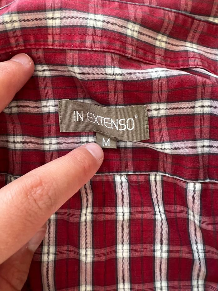 Chemise à carreaux Bordeaux Homme - photo numéro 2
