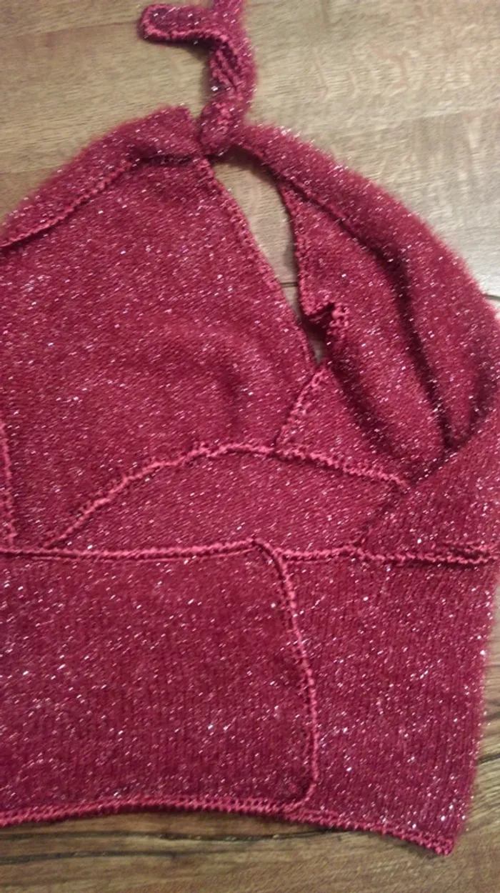 Top en vraie laine taille t.U - photo numéro 5