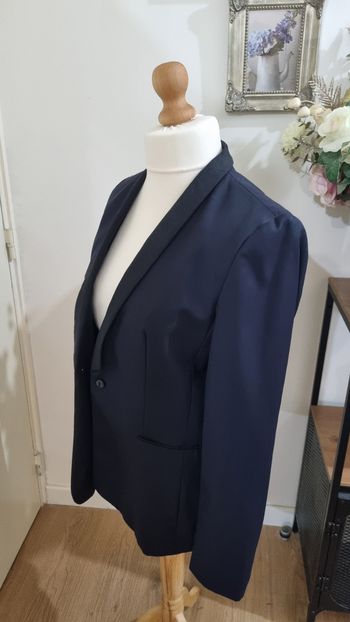 Veste blazer Chattawak bleu nuit laine et cachemire  42 neuve