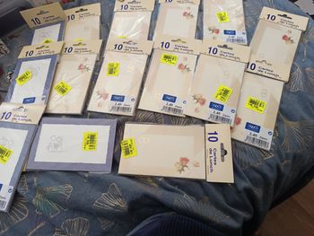 Lot 15 cartes de lunch accessoires fête 